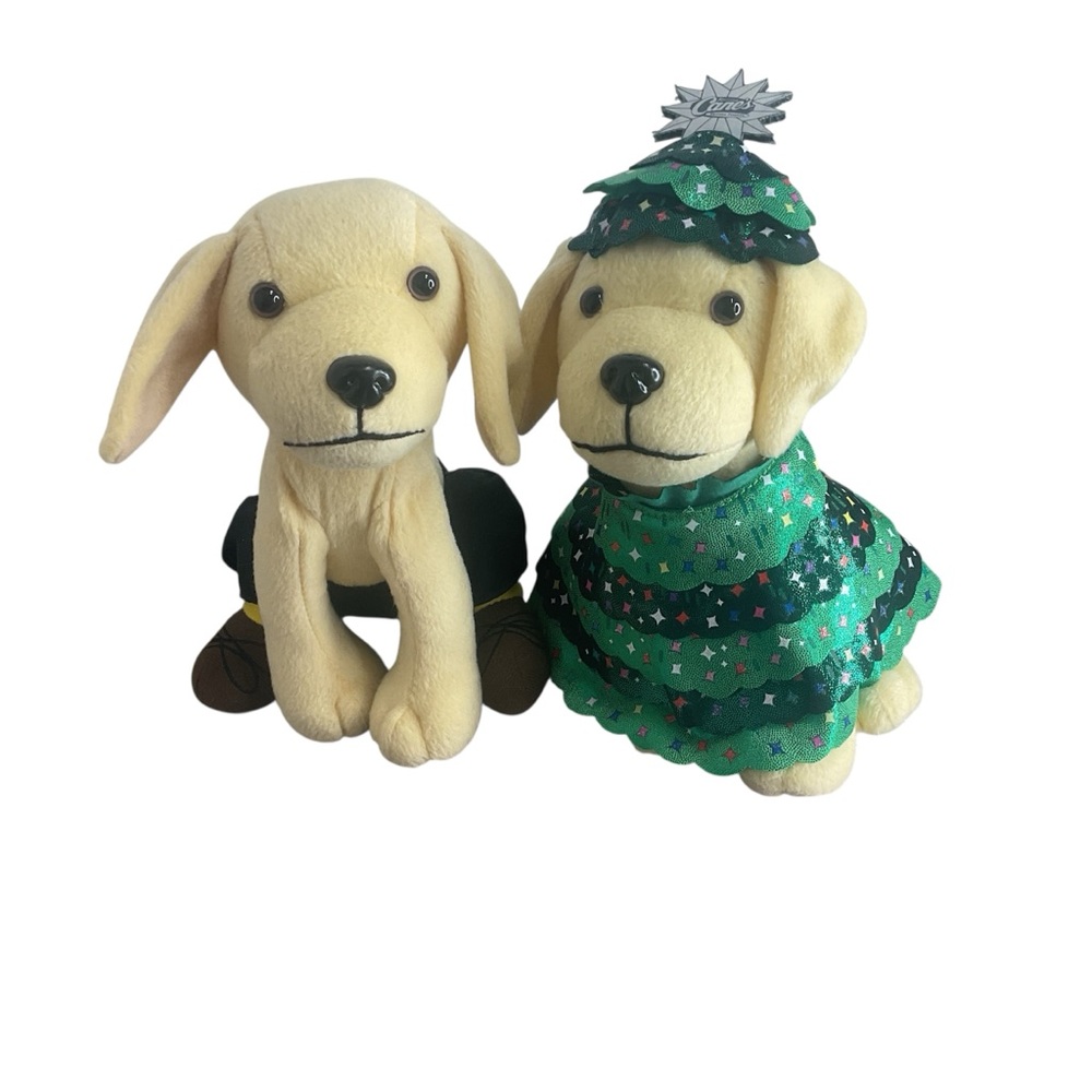 Raising Cane’s Dog Plush Toy Set of 2- Christmas & Peanuts